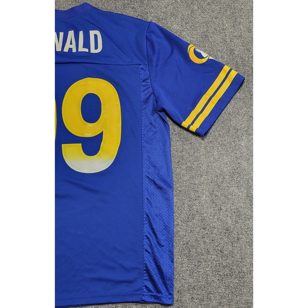 Los Angeles Rams Aaron Donald #99 NFL Team Apparel Blue Jersey Men's Size Medium - Picture 9 of 14